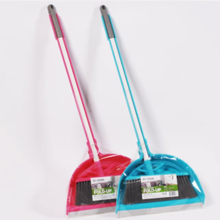 [택배불가]폴드업 비세트(핑크,파랑색)/쓰레받이/접이식/빗자루/청소용품